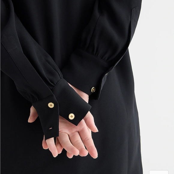 J.Crew Long-sleeve shift dress in crepe - Picture 2 of 3